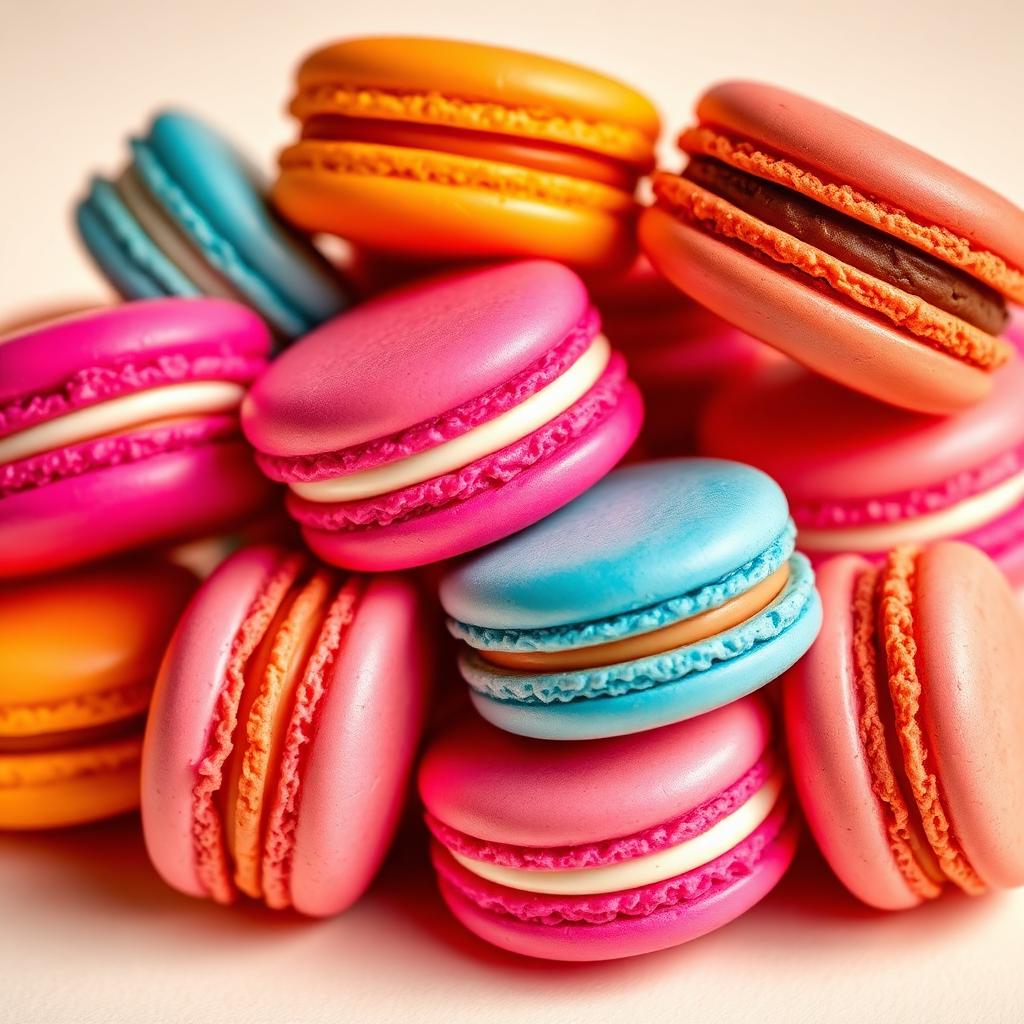 Macarons colorés pour une sweet table de mariage
