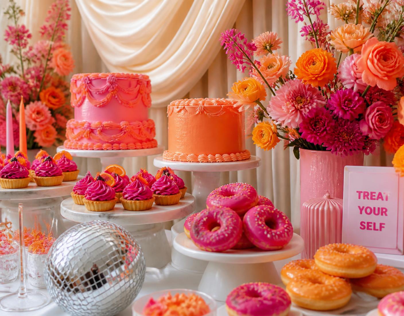 Sweet table de mariage colorée