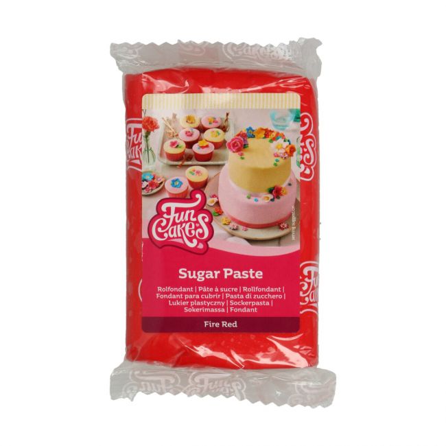 FUNCAKES PÂTE À SUCRE FIRE RED 250 G