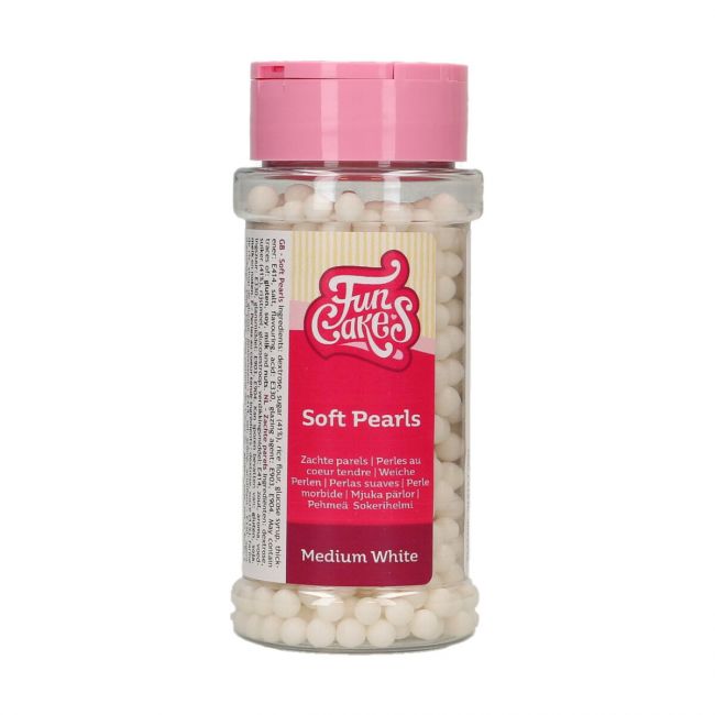 FUNCAKES SOFT PEARLS MEDIUM WHITE 60 G