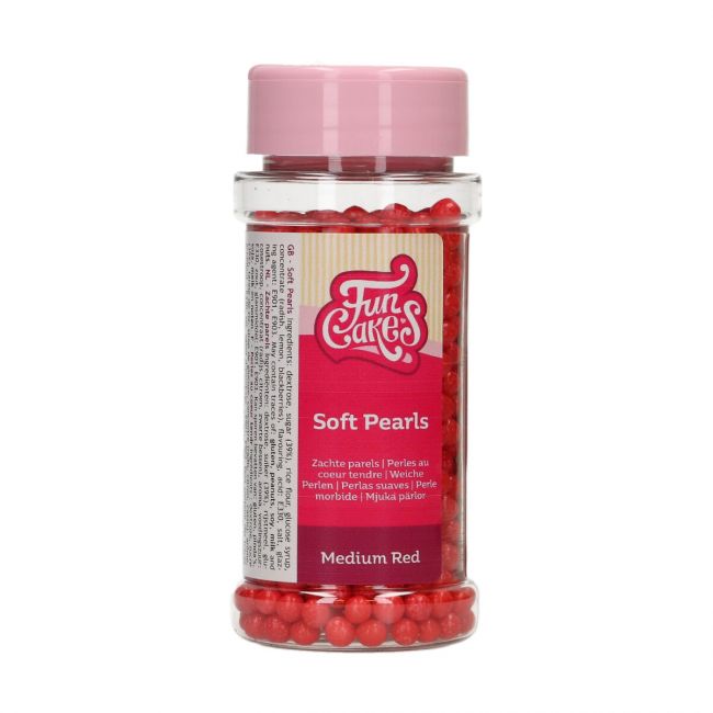 FUNCAKES SOFT PEARLS MEDIUM RED 80 G