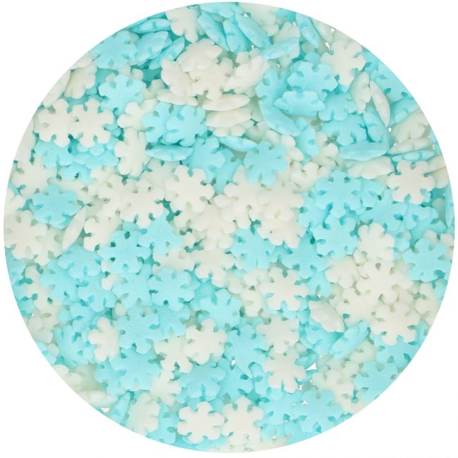 FUNCAKES FLOCONS DE NEIGE BLANC/BLEU 150 G