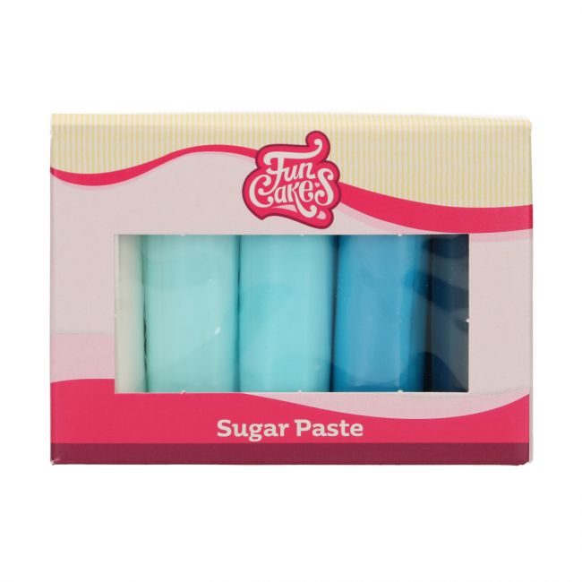 Set 5 pâtes à sucre palette bleu - FUNCAKES