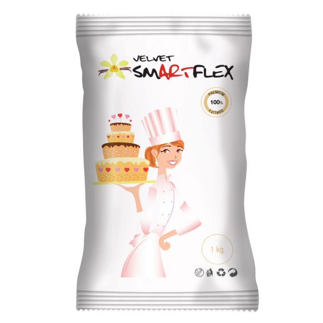 Pâte à sucre 1kg blanche - SMARTFLEX