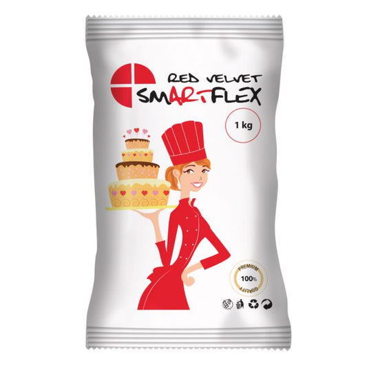 Pâte à sucre rouge 1kg - SMARTFLEX