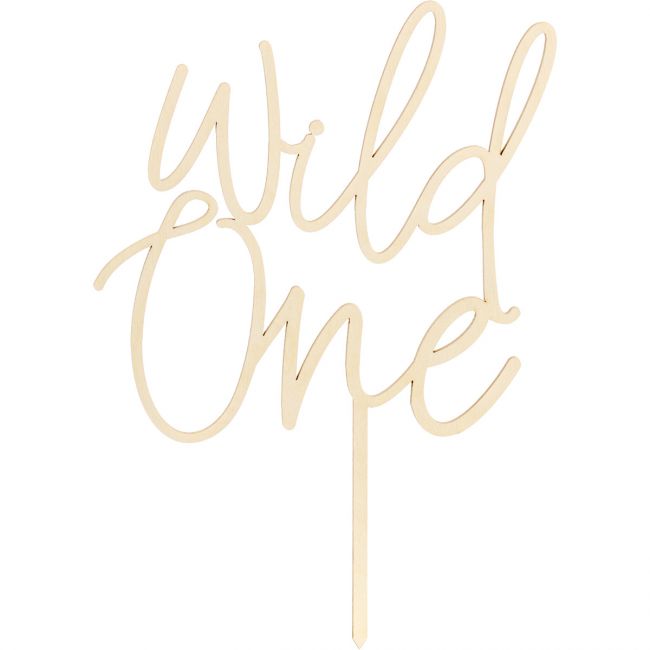 Cake topper Wild one en bois