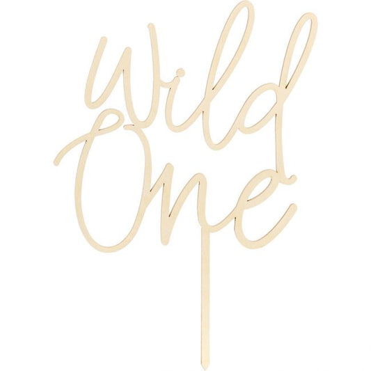 Cake topper Wild one en bois