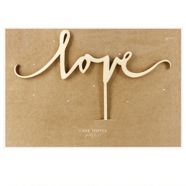 Cake topper Love en bois